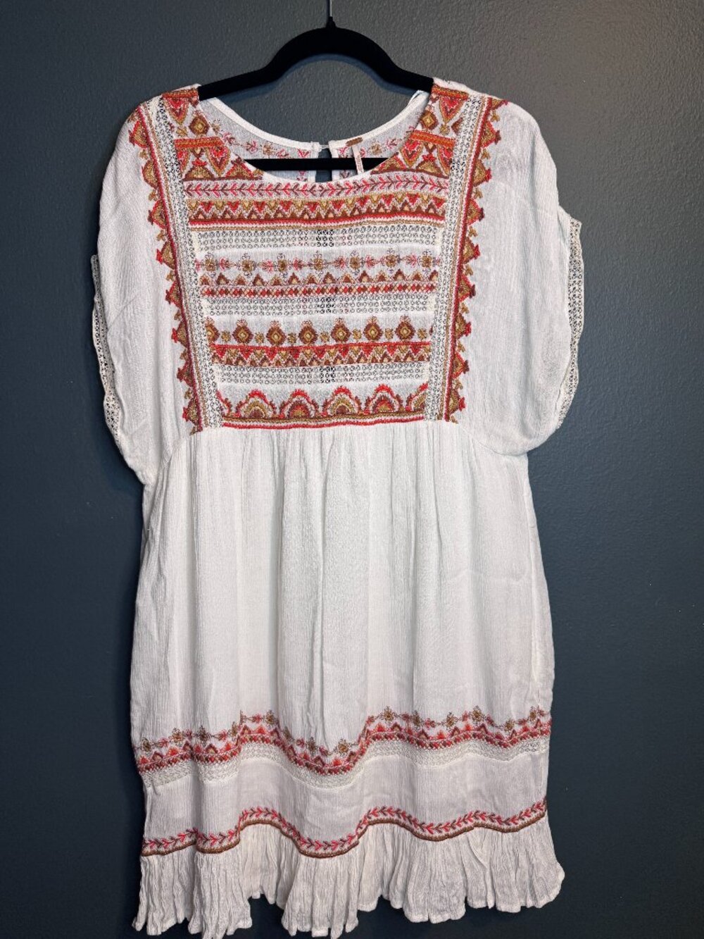 Free People "Sunrise Wanderer" Embroidered Mini Dress - Picture 2 of 3